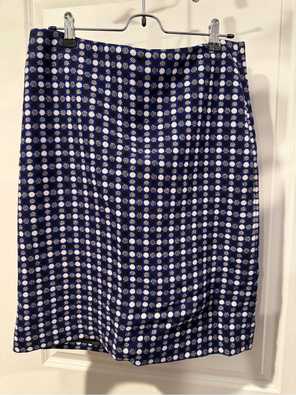 Blue and White Patterned Skirt - Picture 1 of 4